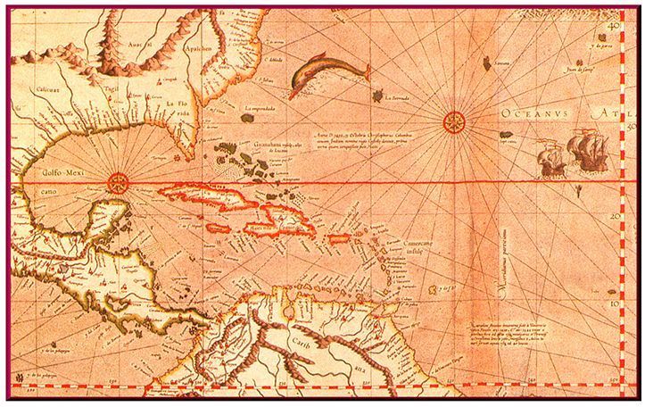 MAPAMUNDI DE GERARDUS MERCATOR, 1569 (fragmento)